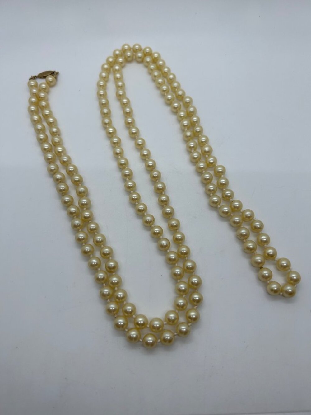 Vintage Avon Faux Pearl Multi-Strand Necklace 56" Long Elegant Flapper Length - Picture 9 of 13